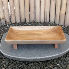 Sushi-Teller aus Holz, aus Teakholz, 36x20x6,5 